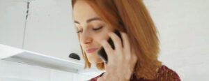 young woman, phone call