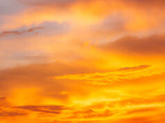 Connecting with the other side orange sky